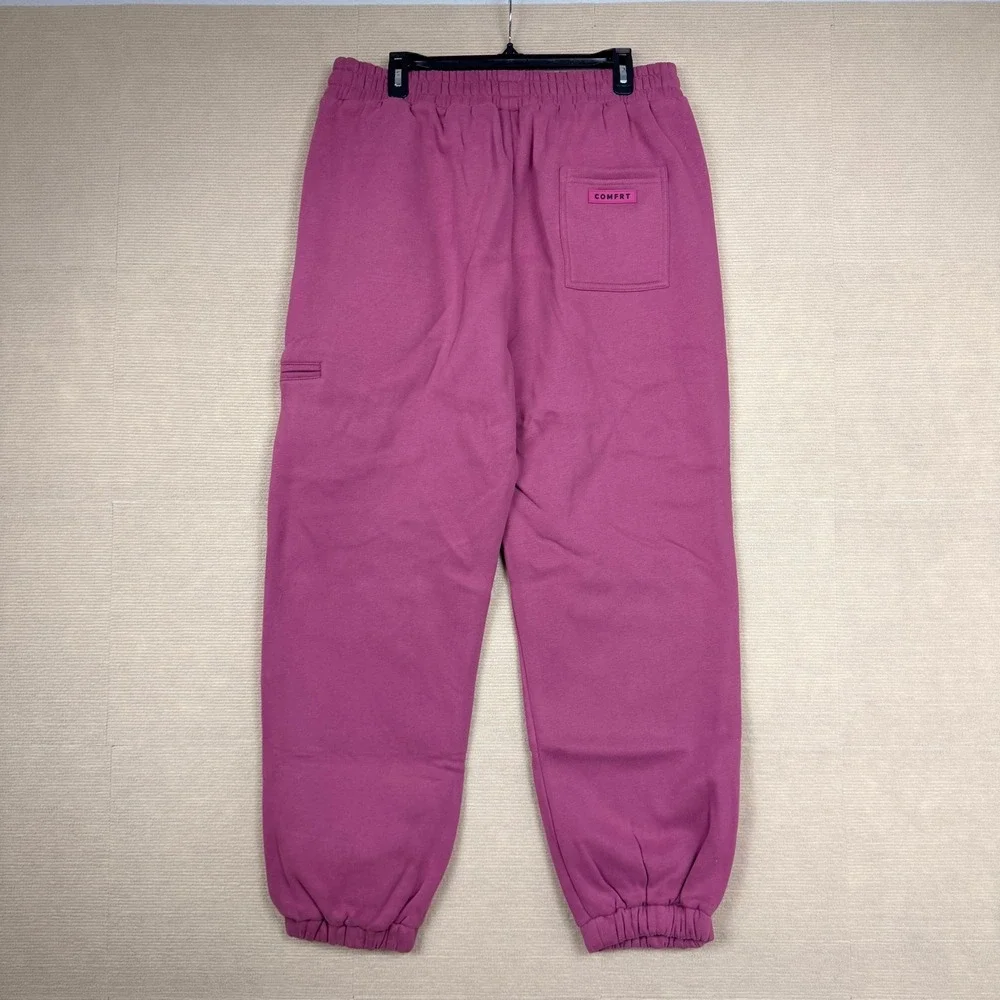 COMFRT Unisex Berry DND Travel Jogger Sweatpants Cargo Pocket NWT XL